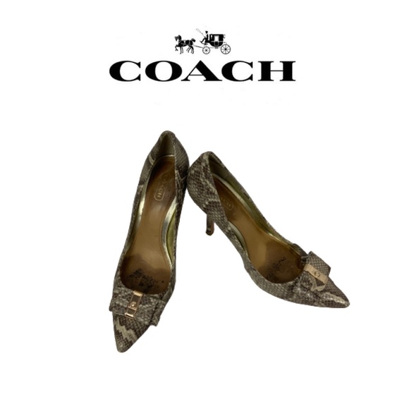 Coach Shoes - Coach Snake Skin High Heel Shoes. Sz 7.5B
